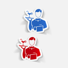 realistic design element. waiter
