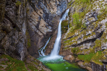 Savica waterfall in Bohinj, Slovenia