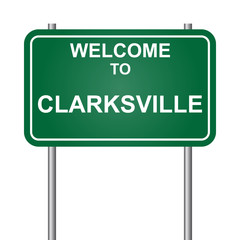 Welcome to Clarksville, green signal vector