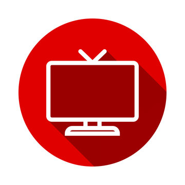 Tv Icon in trendy flat style isolated on grey background. Television symbol for your web site design, logo, app, UI. Vector illustration, EPS10.
