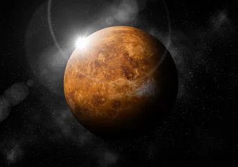 Photo sur Plexiglas Nasa second planet from the Sun is Venus ,Solar system planetarium.