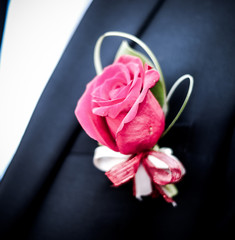 Flower Pin on Suit