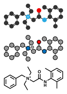 Denatonium bittering agent molecule.