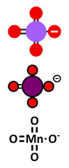 Permanganate anion, chemical structure.