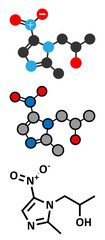 Secnidazole anti-infective drug molecule (nitroimidazole class).