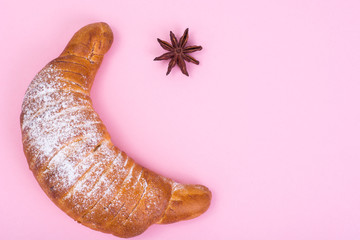 Cake in the form of crescent. Ramadan food