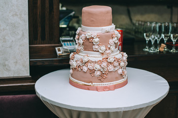 Obraz na płótnie Canvas Beautiful wedding cake