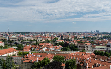 Fototapeta na wymiar Panoramic view of Prague in the summer