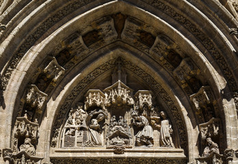 Obraz premium Arquitectura gótica, Catedral de Sevilla, Nacimiento, Andalucía, España