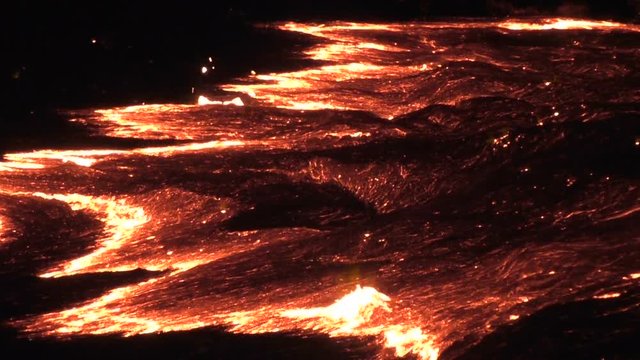 Lava flow of the volcano Erta Ale, Ethiopia