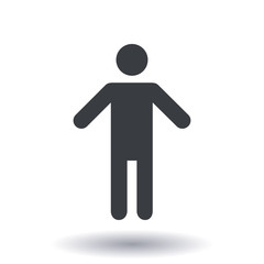 Human male sign icon. Male toilet. Flat style. A gender symbol is a pictogram used to represent either biological sex.