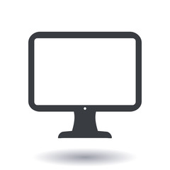 Ð¡omputer display sign icon. Flat design style.