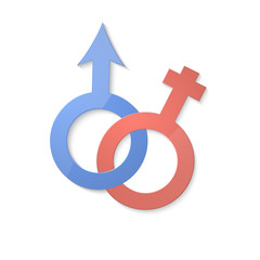 Venus and Mars female and male symbol