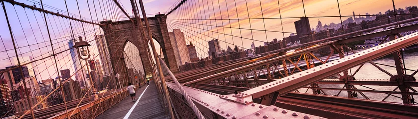 Photo sur Plexiglas New York Pont de Brooklyn à New York City