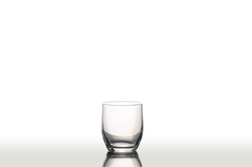Isolated glass  and cup of water