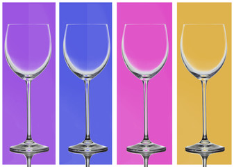 Isolated glass  and cup of water