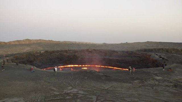 Volcano Erta Ale in the early morning, Ethiopia