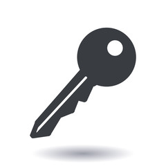 Key icon. Lock symbol. Security sign. Flat design style.