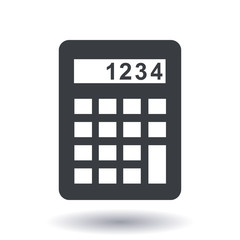 Calculator icon. Calculate the cost price. Flat design style. 