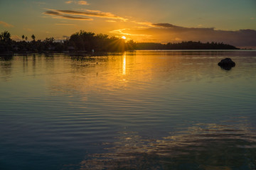 Fototapeta premium Pacific Island Sunset
