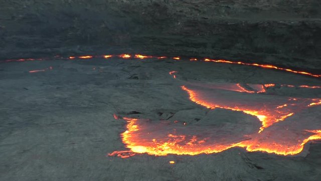 Lava lake of the volcano Erta Ale, Ethiopia