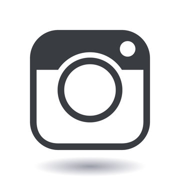 Photo camera icon.Social media sign simbol. Hipster camera. 