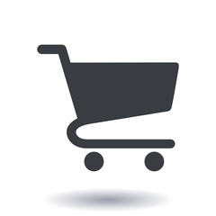 Flat icon of shopping chart. Add a product to the cart.