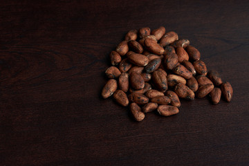 Group of cacao seeds