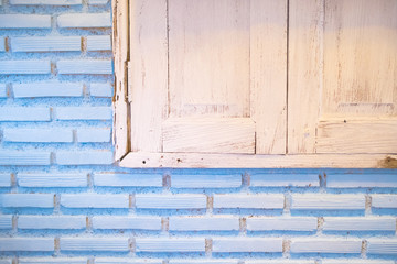 brick wall with old window
