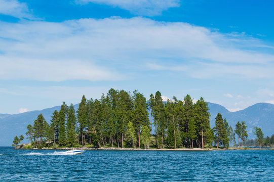 Island in Montana's Flathead Lake