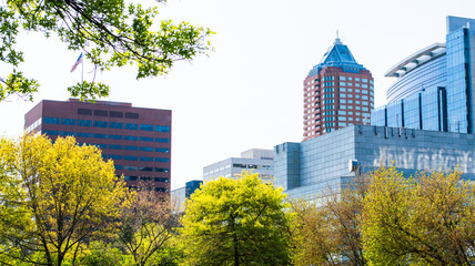Cityscape and greenery in Portland, Oregon