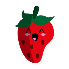 Obraz premium kawaii strawberry icon image