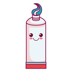 Obraz premium toothpaste dental kawaii character vector illustration design