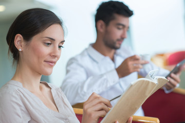 couple reading a books together