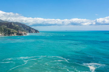 Rocks and the sea near Manarola, Italy