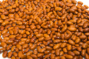 Yellow kidney bean isolated on white background.