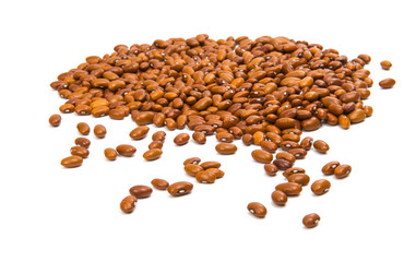 Yellow kidney bean isolated on white background.