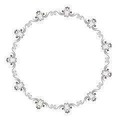 Elegant Victorian style frame vector illustration design