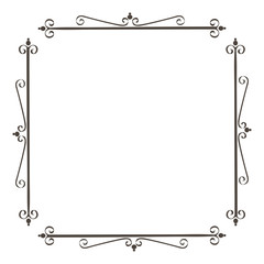 Elegant Victorian style frame vector illustration design