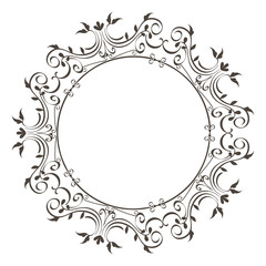 Elegant Victorian style frame vector illustration design