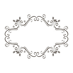 Elegant Victorian style frame vector illustration design