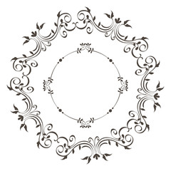 Elegant Victorian style frame vector illustration design