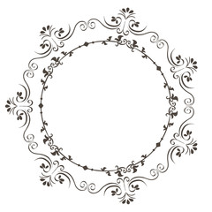 Elegant Victorian style frame vector illustration design