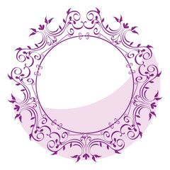 Elegant Victorian style frame vector illustration design