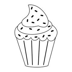 cupcake with sprinkles icon image
