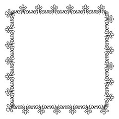 Elegant Victorian style frame vector illustration design