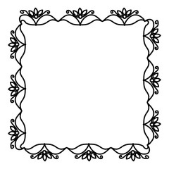 Elegant Victorian style frame vector illustration design