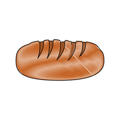 bread icon over white background vector illustration