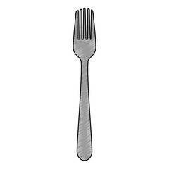 fork icon over white background vector illustration