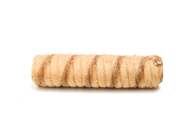 Wafer rolls with chocolate isolated
